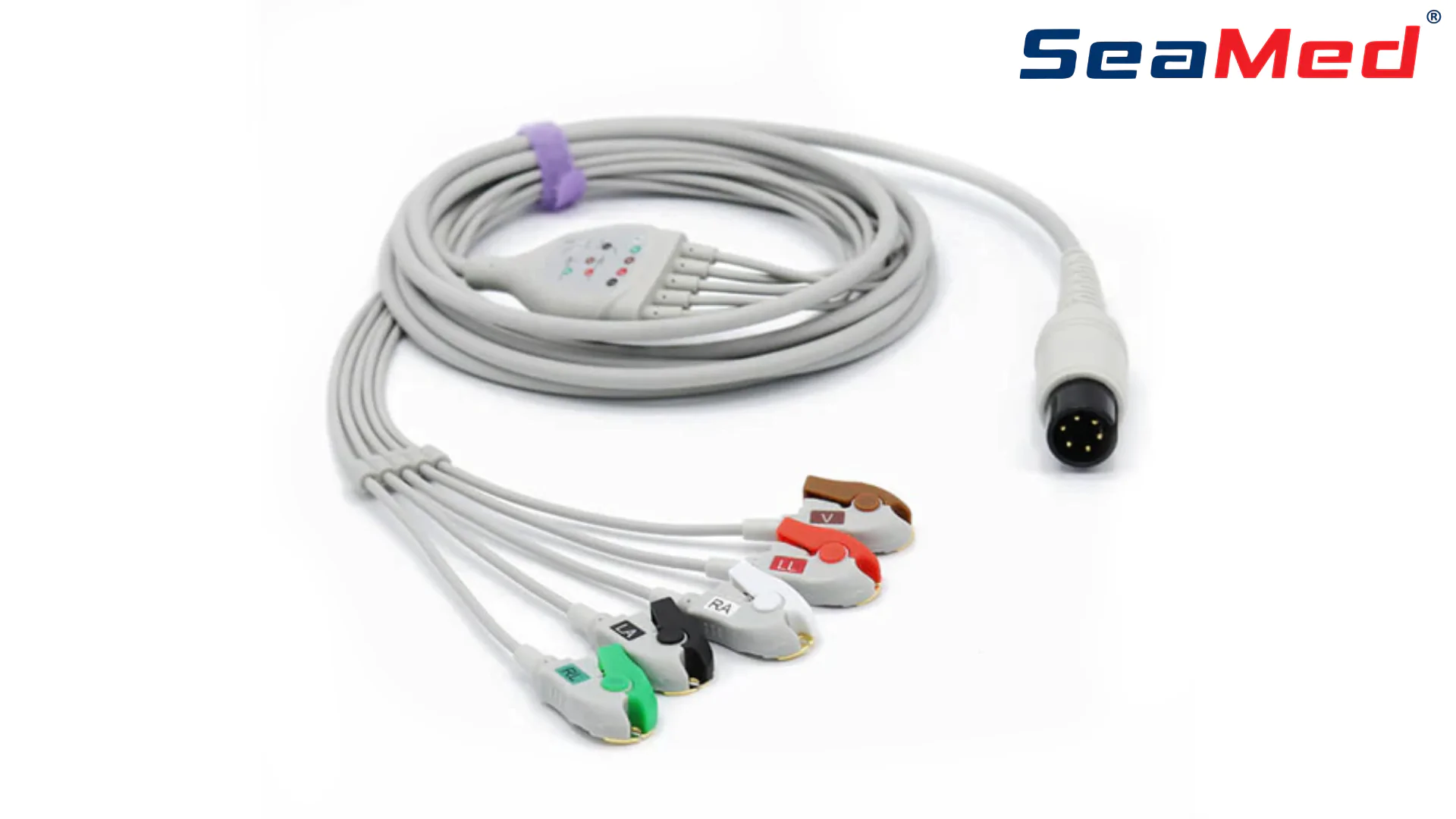 AAMI 6 PIN COMPATIBLE 5 LEAD ECG CABLE
