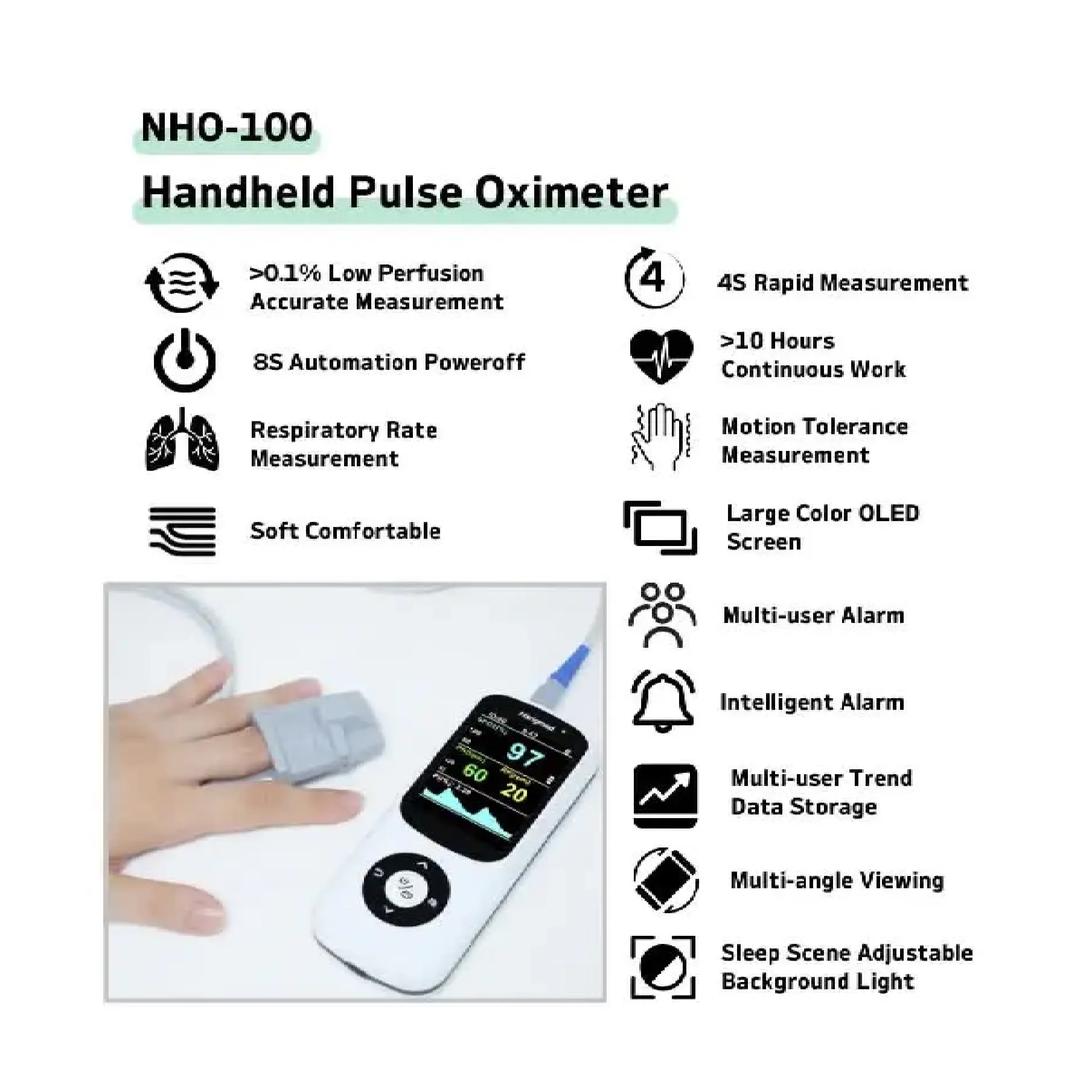 NARIGMED NHO-100 EL TİPİ PULSEOKSİMETRE