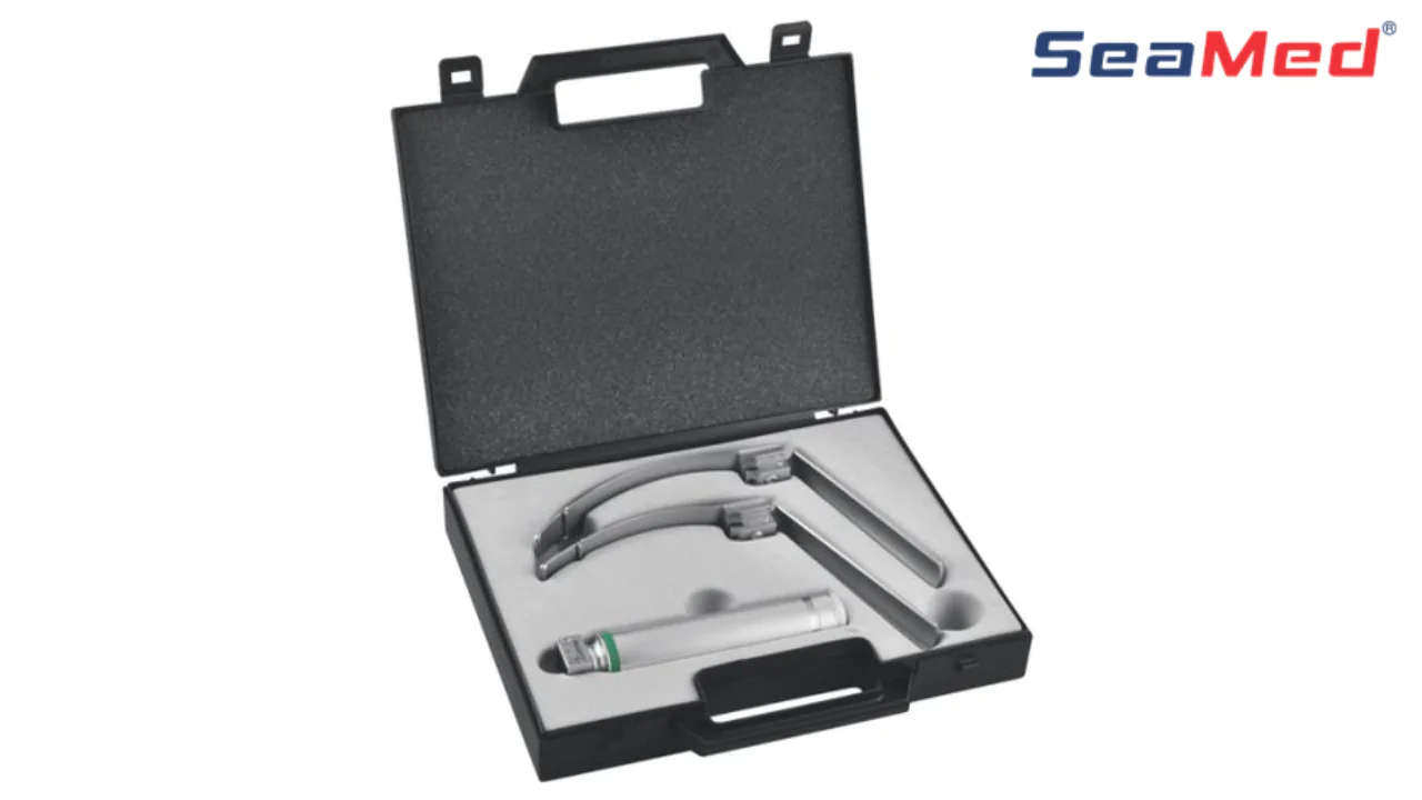 SEAMED MAXILITE MCCOY FLEXIBLE (DIFFICULT INTUBATION) LARYNGOSCOPE SET